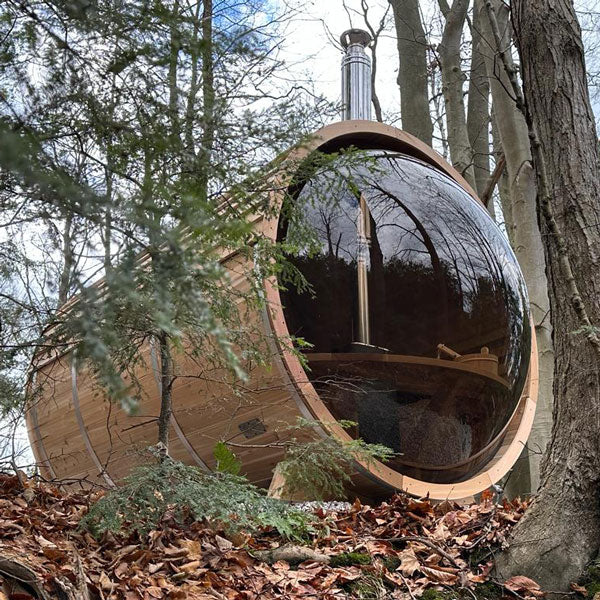 Dundalk LeisureCraft Panoramic Sauna Knotty Cedar - Floor Standing Sauna Heater