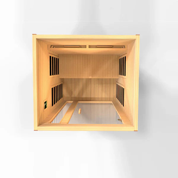 Golden Designs Dynamic Cardoba 2-Person Full Spectrum Infrared Sauna – Canadian Hemlock, Ultra Low EMF (DYN-6203-02 FS)