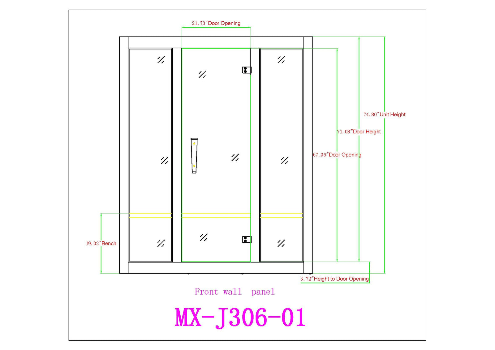 Golden Designs Maxxus Bellevue 3-Person FAR Infrared Sauna – Low EMF, Hemlock (MX-J306-01)