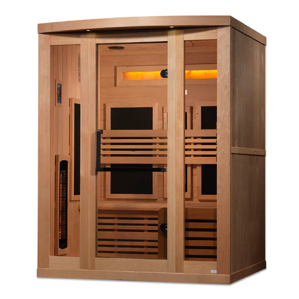 Golden Designs Reserve Edition 3 Person Near Zero EMF Full Spectrum with Himalayan Salt Bar (GDI-8230-01)