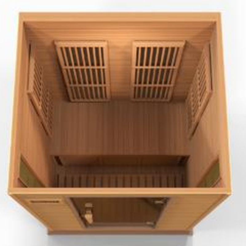 Golden Designs Maxxus 2-Person Near Zero EMF FAR Infrared Sauna – Canadian Hemlock (MX-K206-01-ZF)