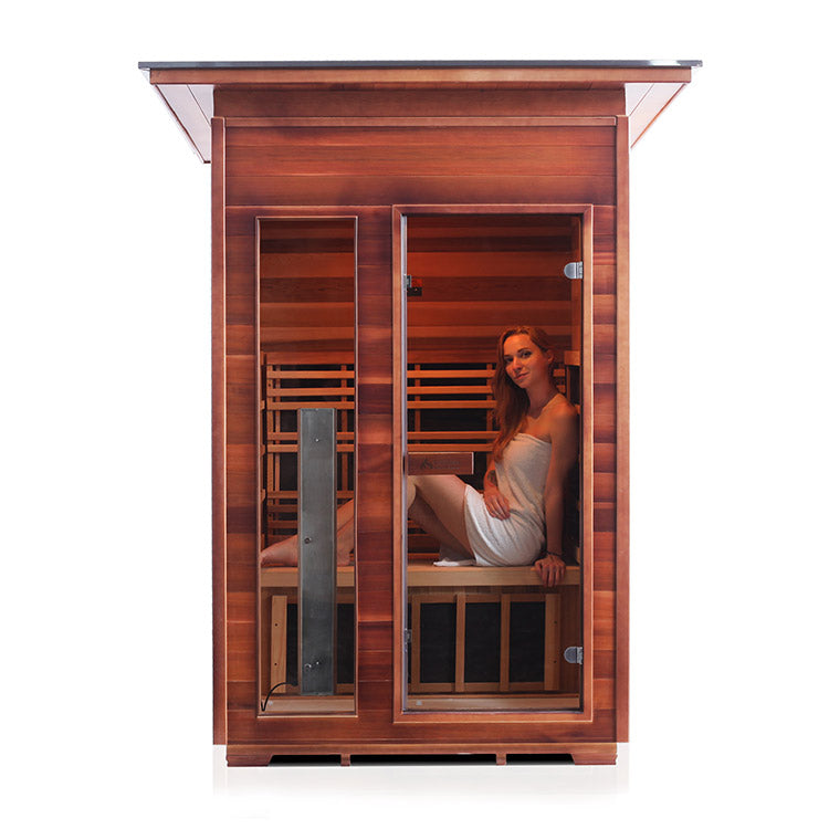 Enlighten Rustic 2-Person Full Spectrum Infrared Sauna