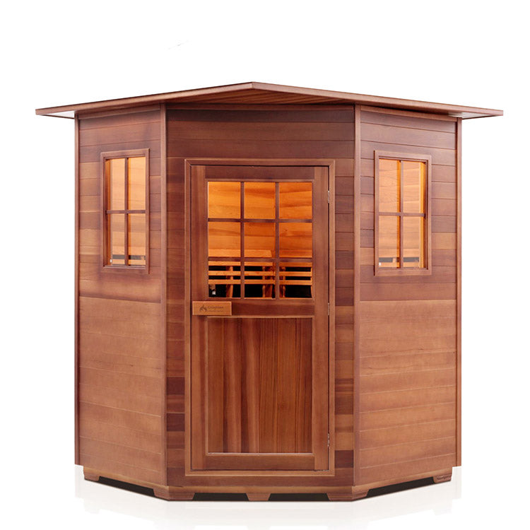 Enlighten Sauna Sierra 4 Corner Full Spectrum Infrared Sauna