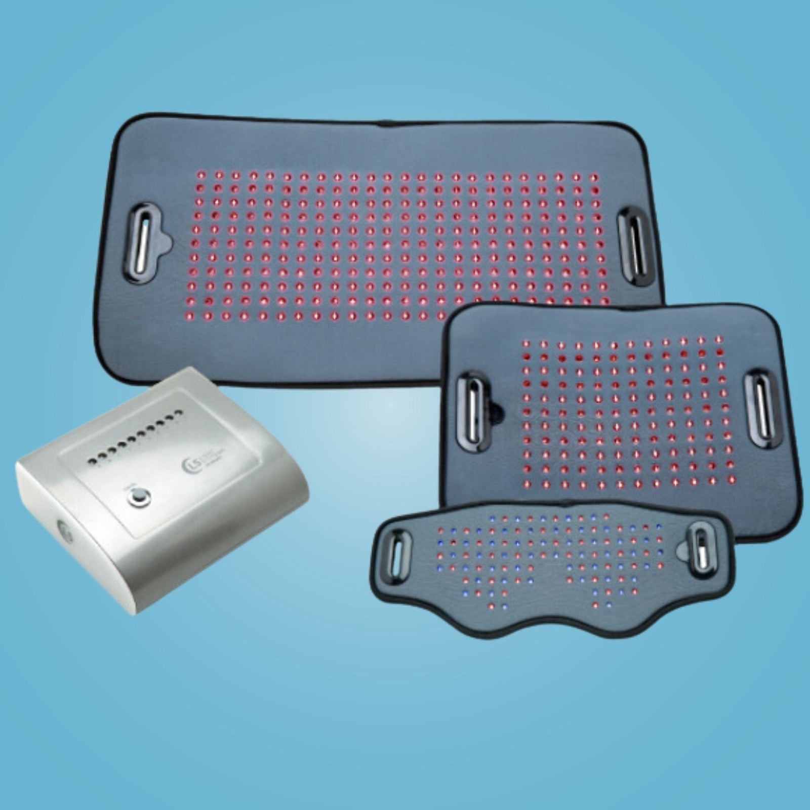 LS Pro Systems Classic Full-Body Red and Near-Infrared Light Bed – flexible LED pads with a silver controller