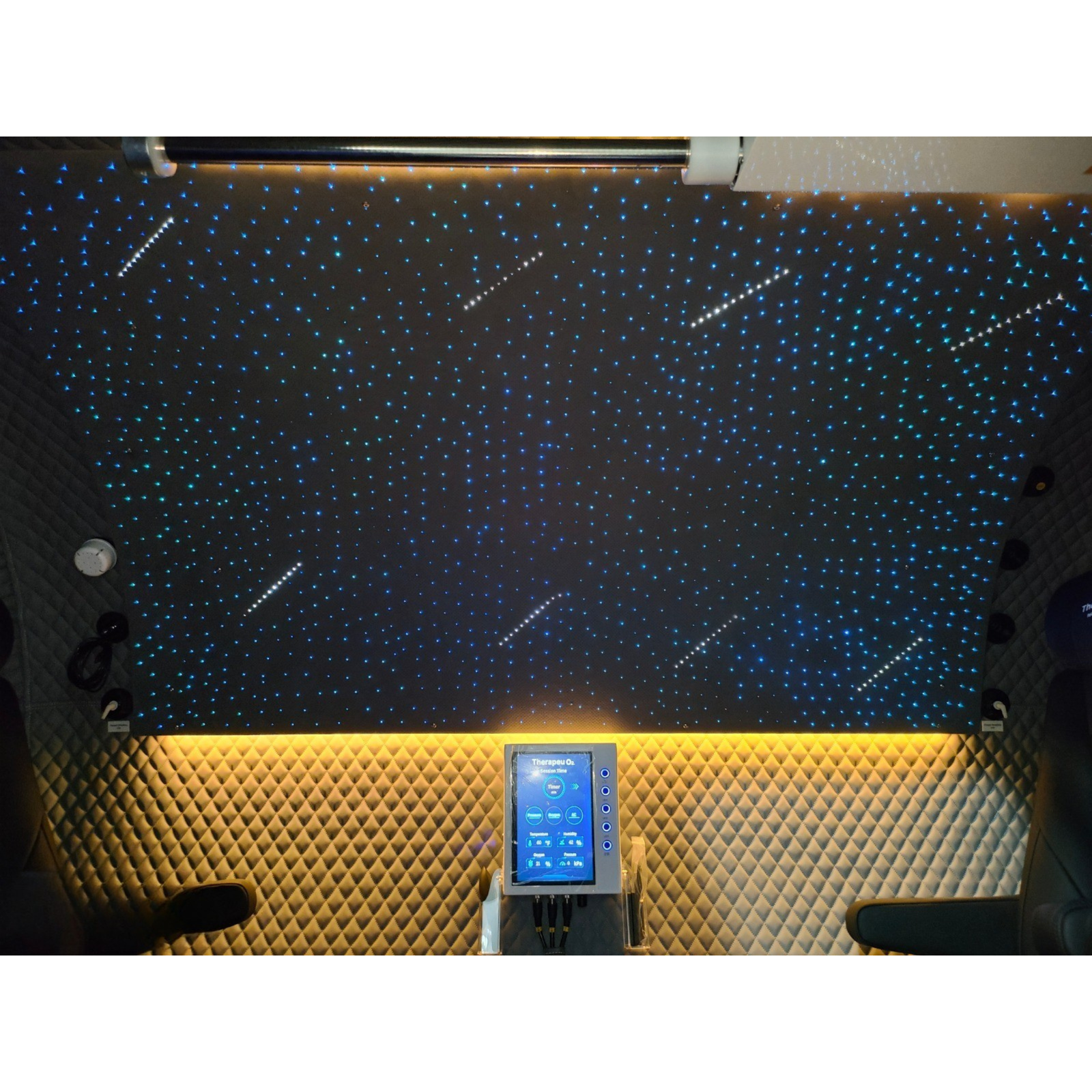 Macy-Pan HE5000 Plus Multiplace Hard-Shell Hyperbaric Chamber – starlit ceiling and touchscreen