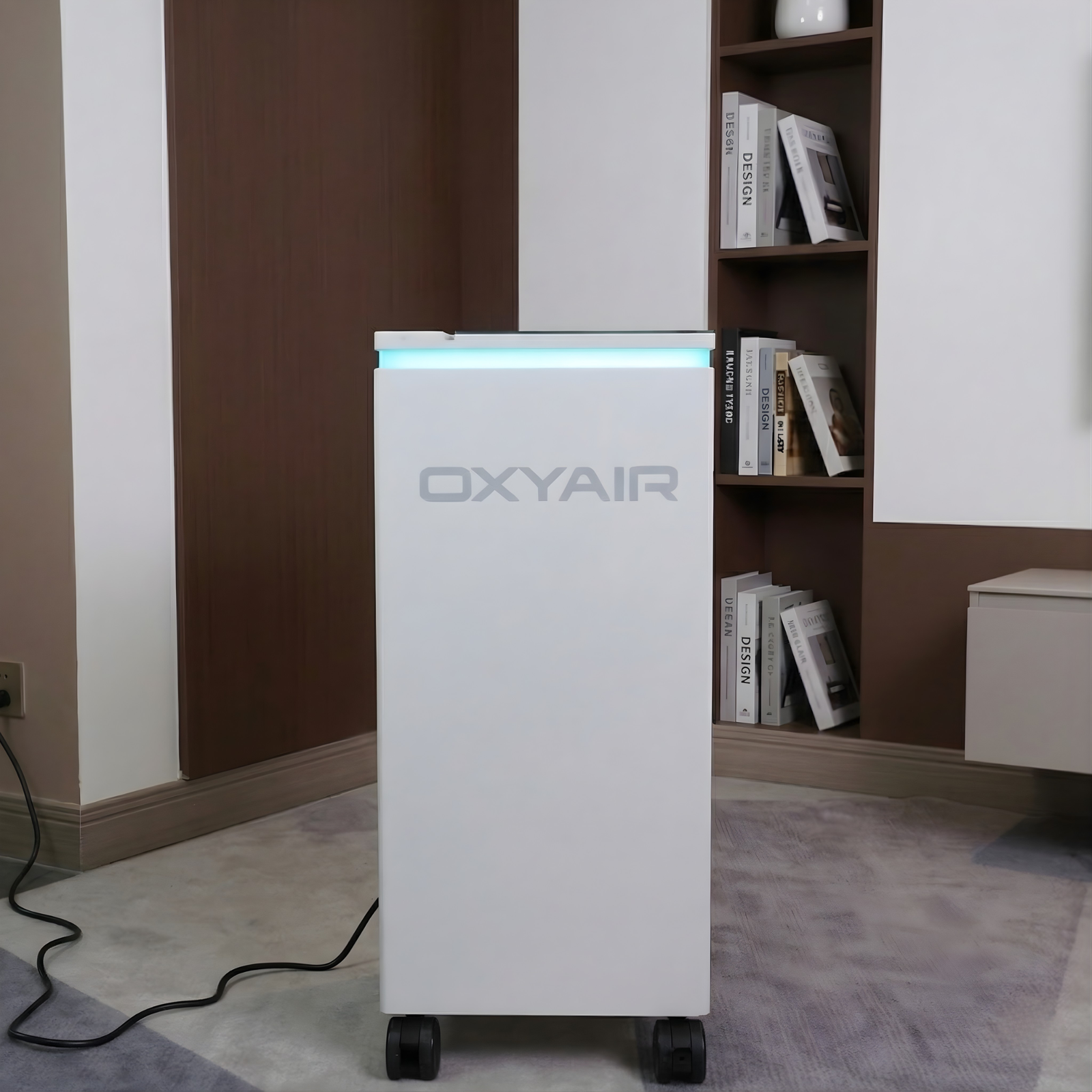 Oxyair OLV-RW01 Wheelchair-Accessible Hyperbaric Chamber – machine front view with a light strip