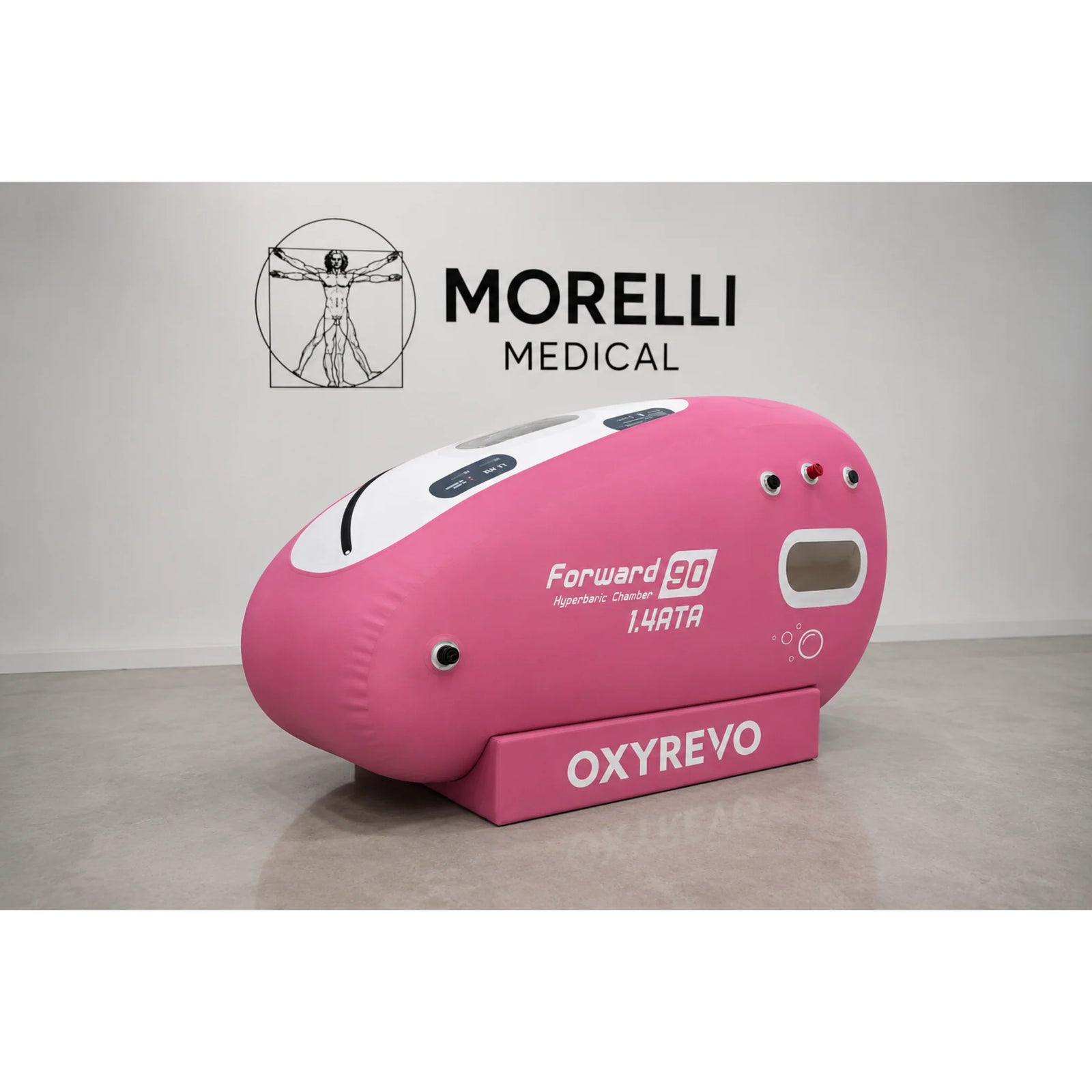 OxyRevo Forward90 Portable Sitting Hyperbaric Chamber – pink chamber