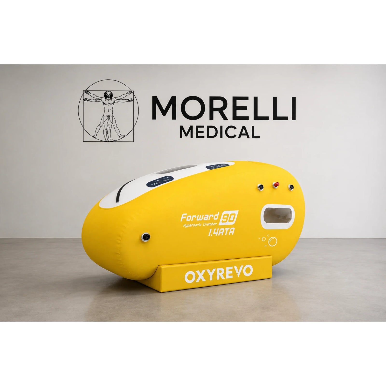 OxyRevo Forward90 Portable Sitting Hyperbaric Chamber – yellow chamber