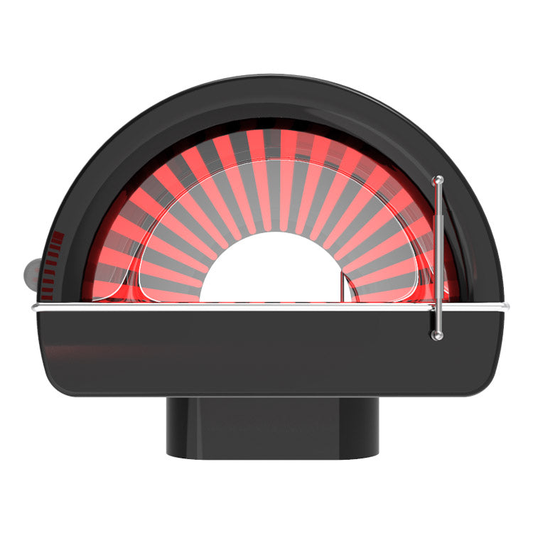 Solbasium Nova Full-Body Red Light Therapy Bed – end view showing the red light arc