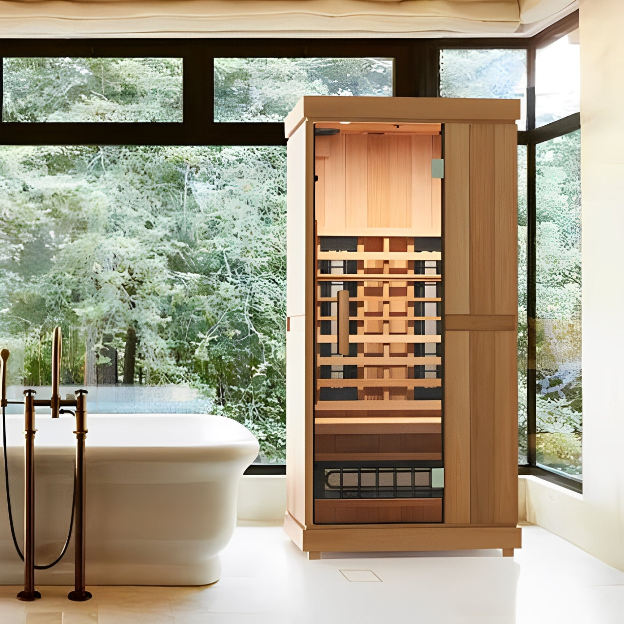 Finnmark FD-1 Full-Spectrum Infrared Sauna – 1 Person Compact Wellness Pod