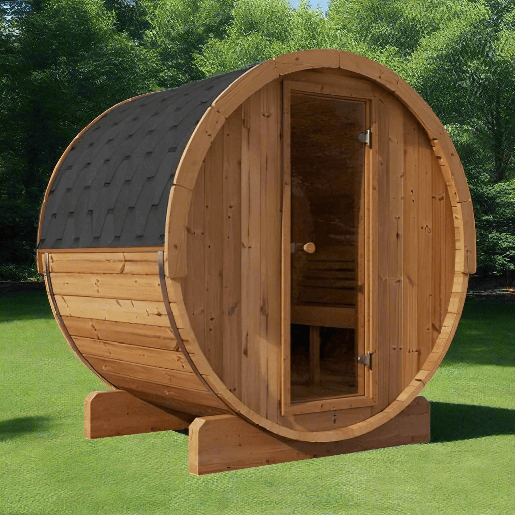 SaunaLife Model E6 3-Person Barrel Sauna