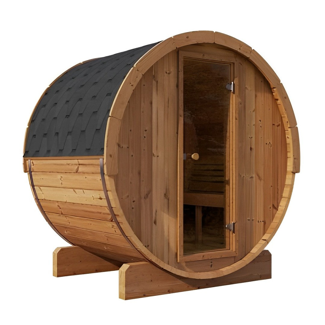 SaunaLife Model E6 3-Person Barrel Sauna
