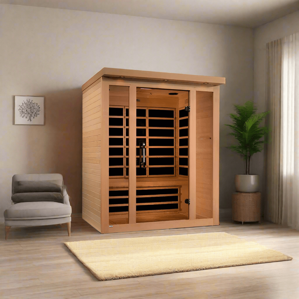 Golden Designs Dynamic Vila 3-Person Ultra Low EMF FAR Infrared Sauna – DYN-6315-02