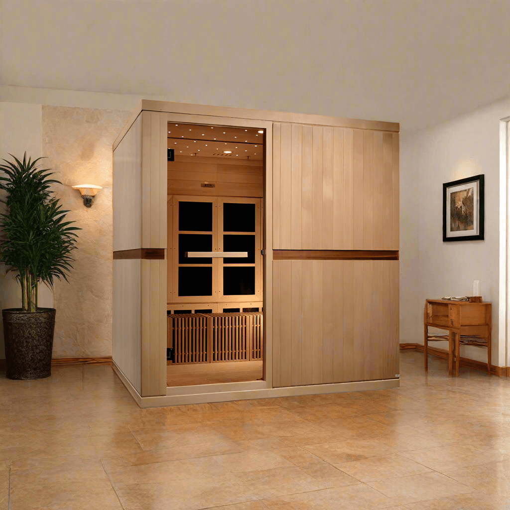 Golden Designs 2025 Catalonia 8 Person Near Zero EMF FAR IR Sauna (GDI-6880-02)