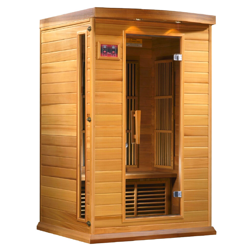 Golden Designs Maxxus 2-Person Near Zero EMF FAR Infrared Sauna – Canadian Hemlock (MX-K206-01-ZF)