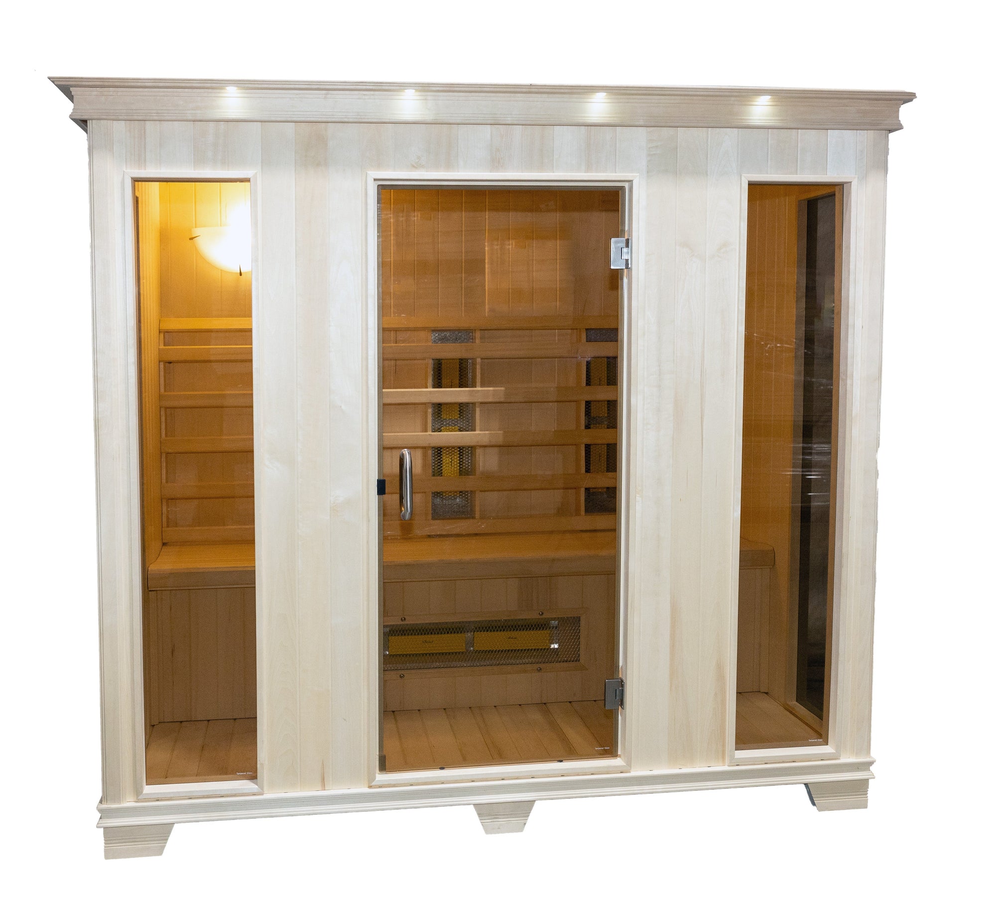 TheraSauna TS8753UF 4-Person Full-Spectrum Infrared Sauna with Aspen Hardwood & TheraMitter™ Ceramic Heaters