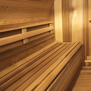 Dundalk LeisureCraft Panoramic Sauna Knotty Cedar - Wood Heated