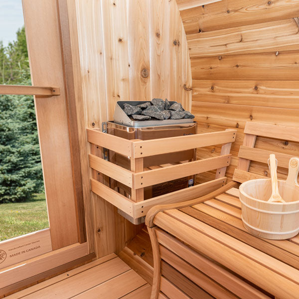 Dundalk LeisureCraft Panoramic Sauna Knotty Cedar - Floor Standing Sauna Heater