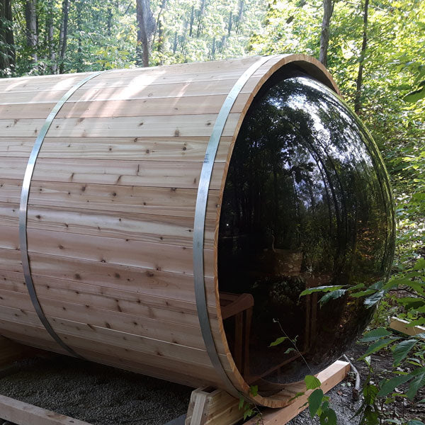 Dundalk LeisureCraft Panoramic Sauna Knotty Cedar - Floor Standing Sauna Heater