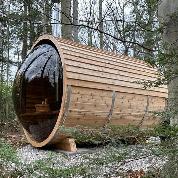 Dundalk LeisureCraft Panoramic Sauna Knotty Cedar - Floor Standing Sauna Heater