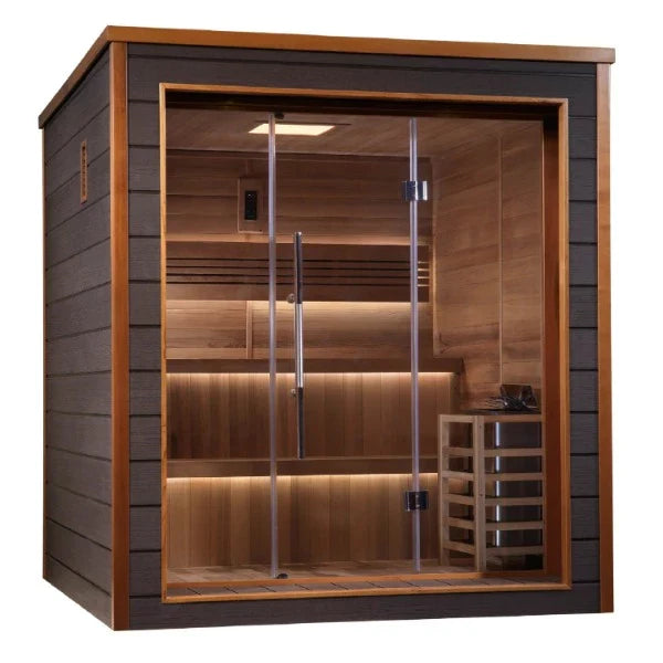 Golden Designs Bergen 6 Person Outdoor-Indoor Traditional Sauna (GDI-8206-01)