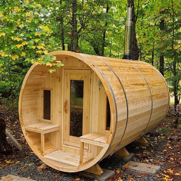 Dundalk LeisureCraft Canadian Timber Tranquility 4-5 Person Barrel Sauna CTC2345