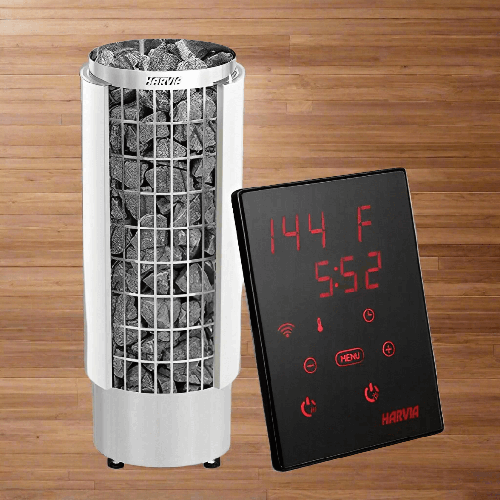 Harvia Cilindro PC110E 10.5kW electric sauna heater, with Xenio control
