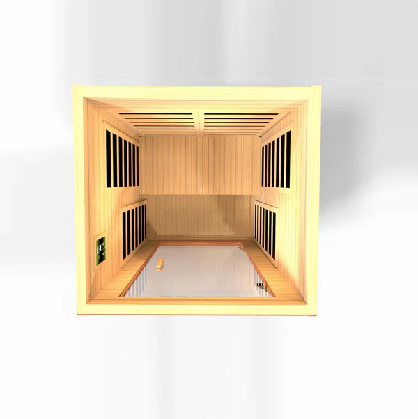 Golden Designs Dynamic Avila 1–2 Person Low EMF FAR Infrared Sauna – Canadian Hemlock (DYN-6103-01)