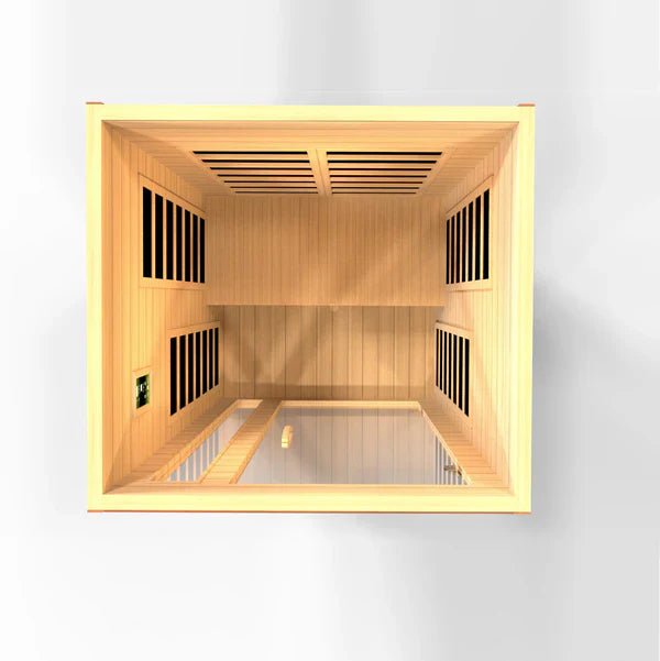 Golden Designs Dynamic Cardoba 2-Person Low EMF FAR Infrared Sauna – Canadian Hemlock (DYN-6203-01)