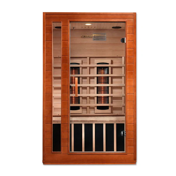 Golden Designs Dynamic Cardoba 2-Person Full Spectrum Infrared Sauna – Canadian Hemlock, Ultra Low EMF (DYN-6203-02 FS)
