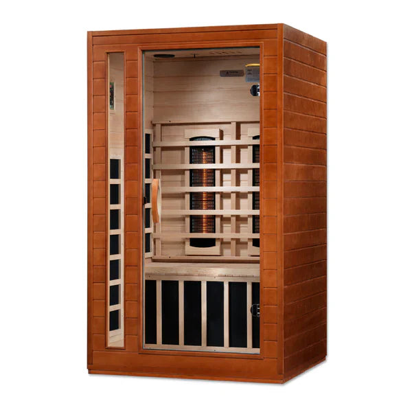 Golden Designs Dynamic Cardoba 2-Person Full Spectrum Infrared Sauna – Canadian Hemlock, Ultra Low EMF (DYN-6203-02 FS)