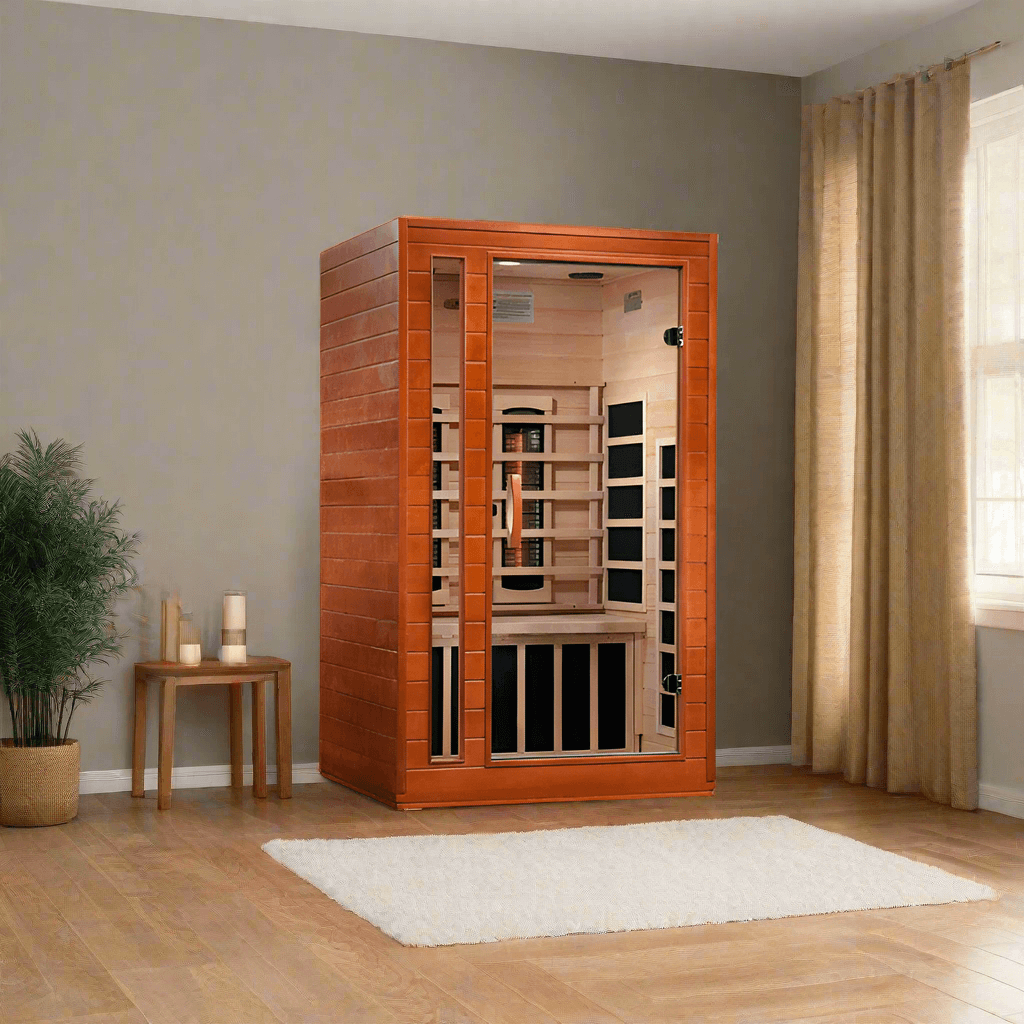 Golden Designs Dynamic Cardoba 2-Person Full Spectrum Infrared Sauna – Canadian Hemlock, Ultra Low EMF (DYN-6203-02 FS)