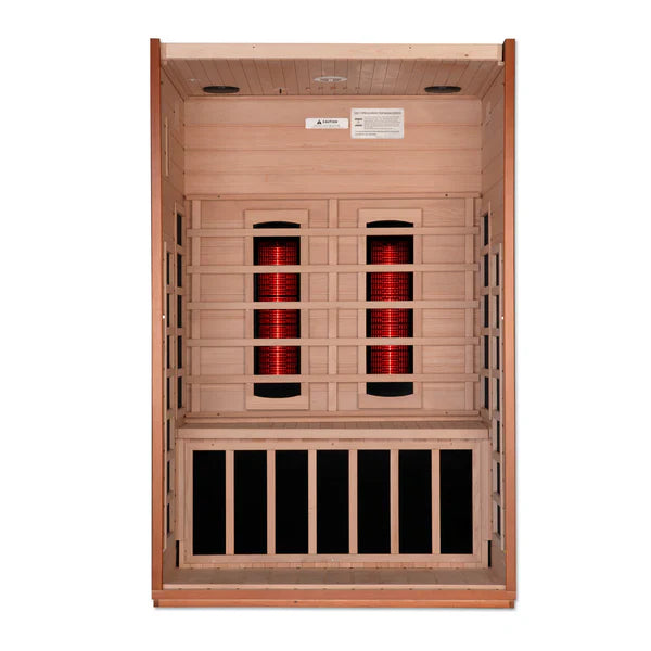 Golden Designs Dynamic Cardoba 2-Person Full Spectrum Infrared Sauna – Canadian Hemlock, Ultra Low EMF (DYN-6203-02 FS)