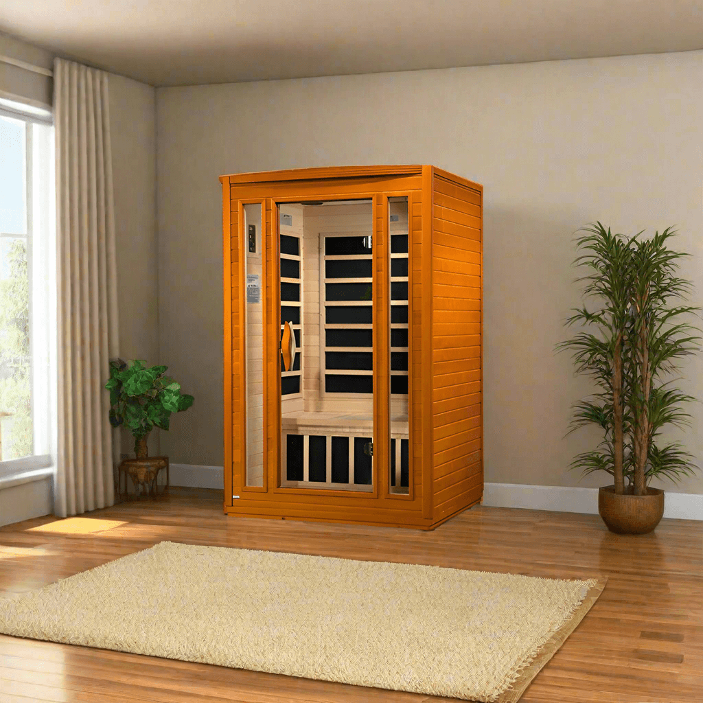 Golden Designs Dynamic San Marino Elite 2-Person Ultra Low EMF Far Infrared Sauna (DYN-6206-01)