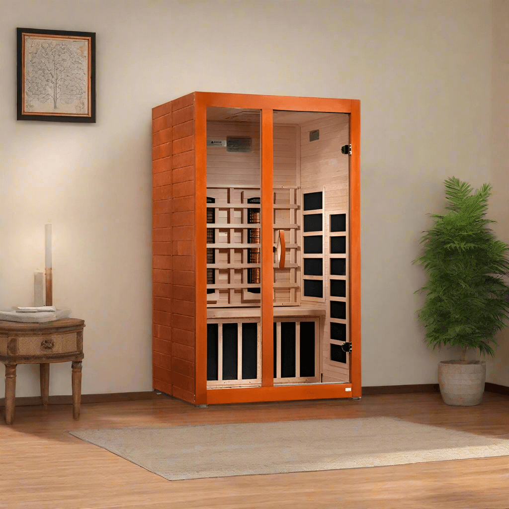 Golden DesignsDynamic Santiago 2-Person Full Spectrum Infrared Sauna – Canadian Hemlock (DYN-6209-03 FS)