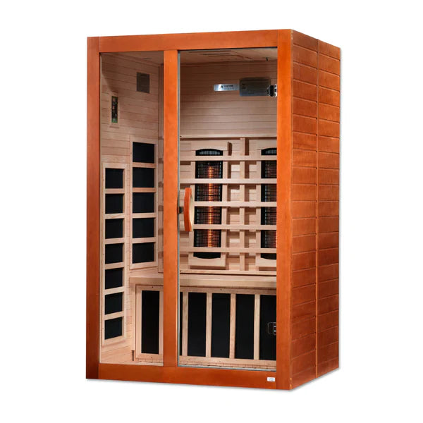 Golden DesignsDynamic Santiago 2-Person Full Spectrum Infrared Sauna – Canadian Hemlock (DYN-6209-03 FS)