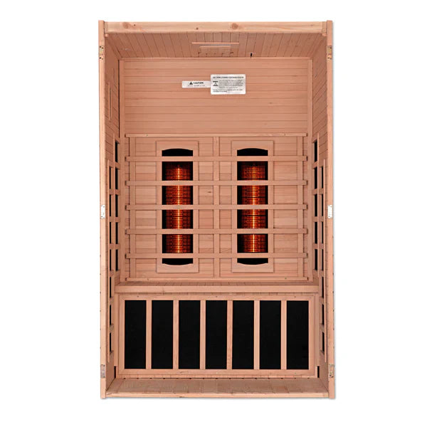 Golden DesignsDynamic Santiago 2-Person Full Spectrum Infrared Sauna – Canadian Hemlock (DYN-6209-03 FS)