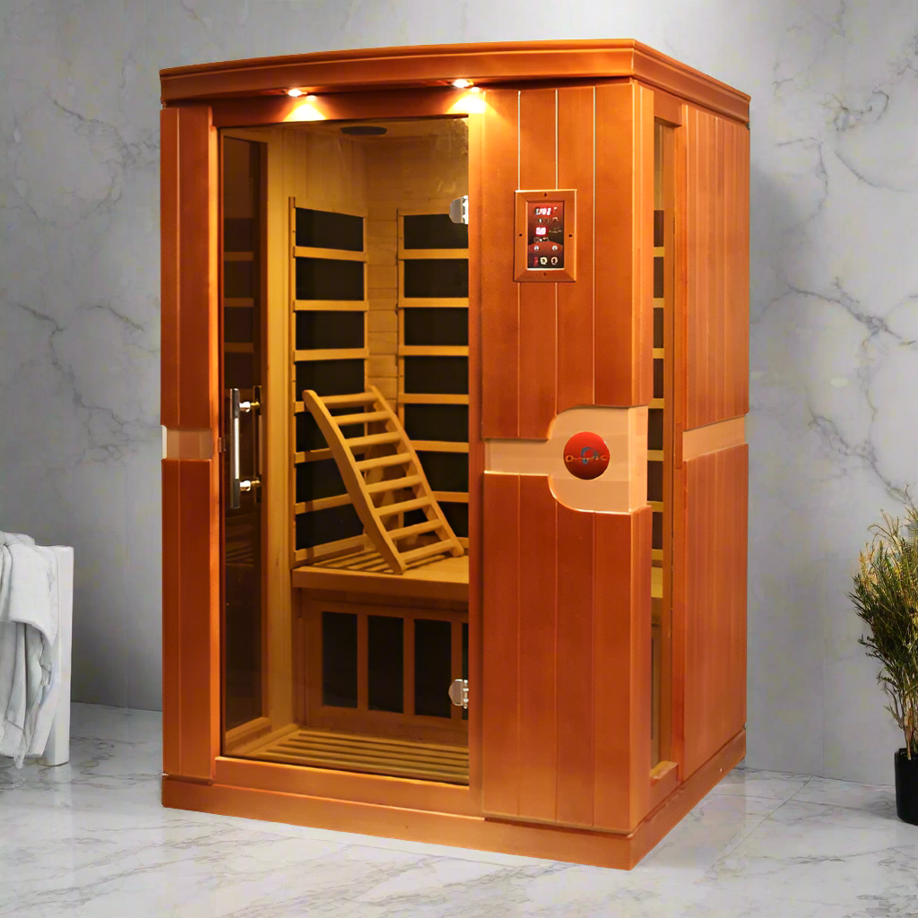 Golden Designs Dynamic Venice 2-Person Low EMF FAR Infrared Sauna – Canadian Hemlock (DYN-6210-01)
