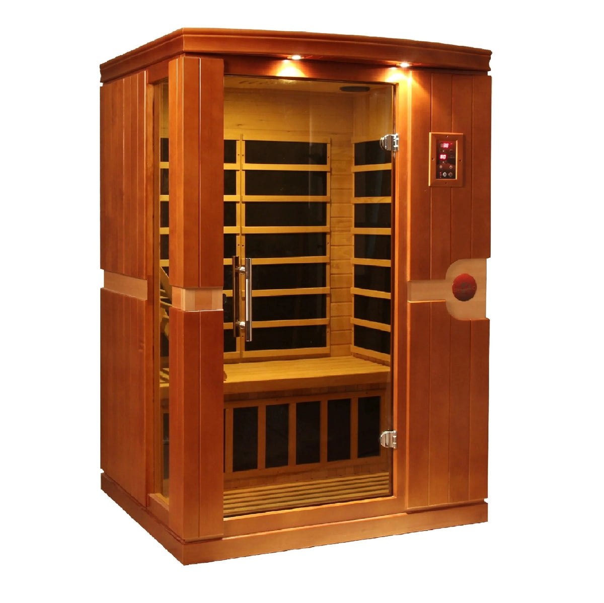 Golden Designs Dynamic Venice 2-Person Low EMF FAR Infrared Sauna – Canadian Hemlock (DYN-6210-01)