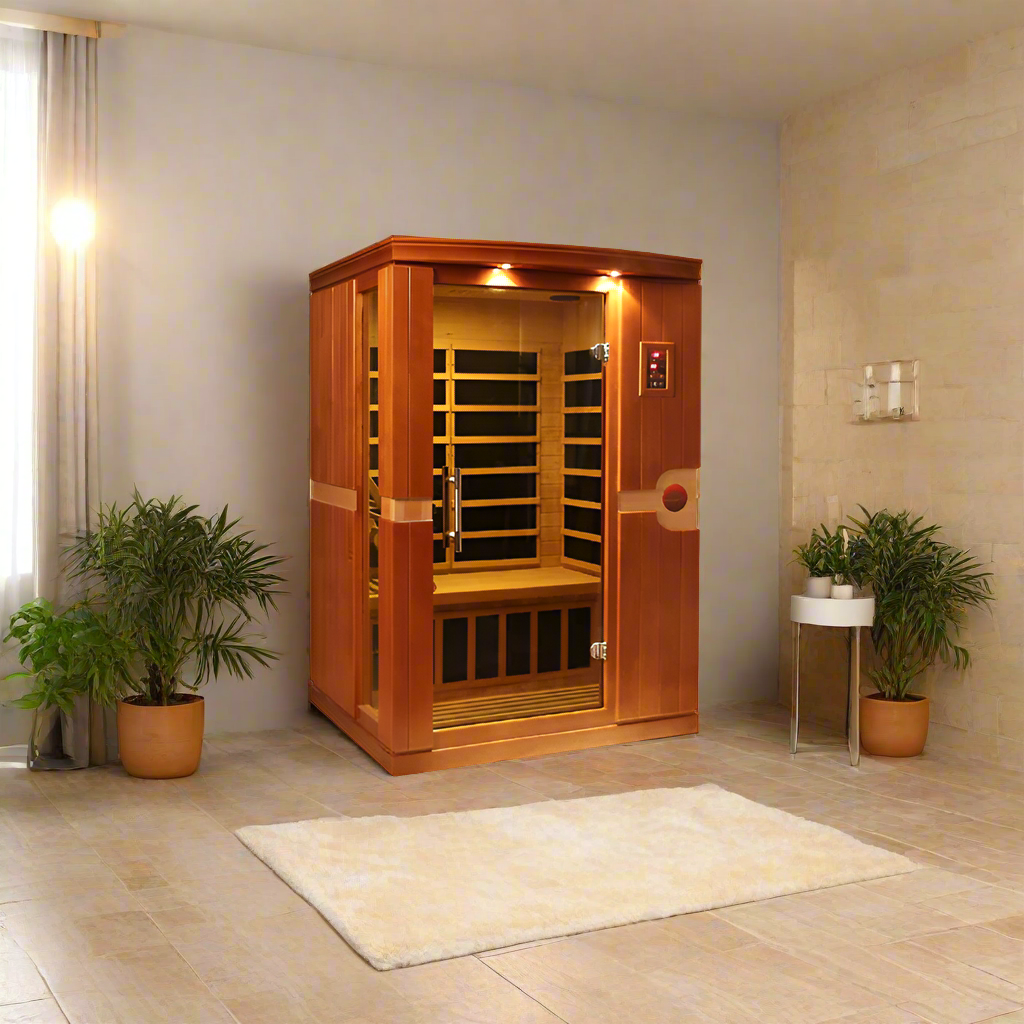 Golden Designs Dynamic Venice 2-Person Low EMF FAR Infrared Sauna – Canadian Hemlock (DYN-6210-01)