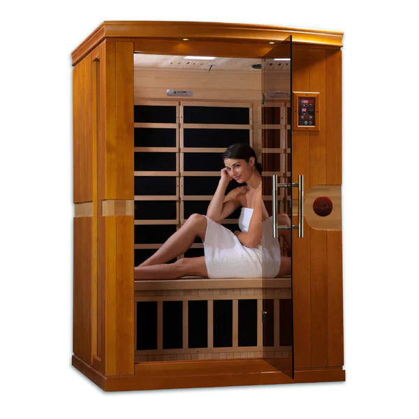 Golden Designs Dynamic Venice 2-Person Low EMF FAR Infrared Sauna – Canadian Hemlock (DYN-6210-01)