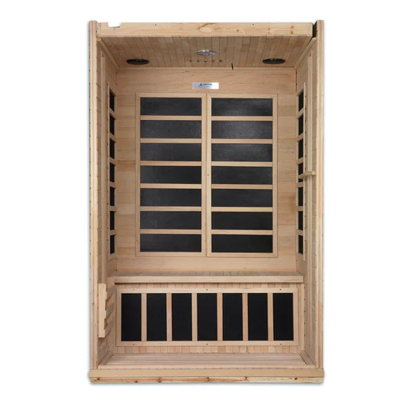Golden Designs Dynamic Venice 2-Person Low EMF FAR Infrared Sauna – Canadian Hemlock (DYN-6210-01)
