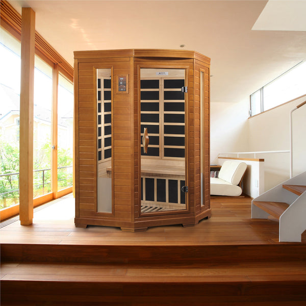 Golden Designs Dynamic Heming 2-Person Low EMF FAR Infrared Sauna – DYN-6225-02