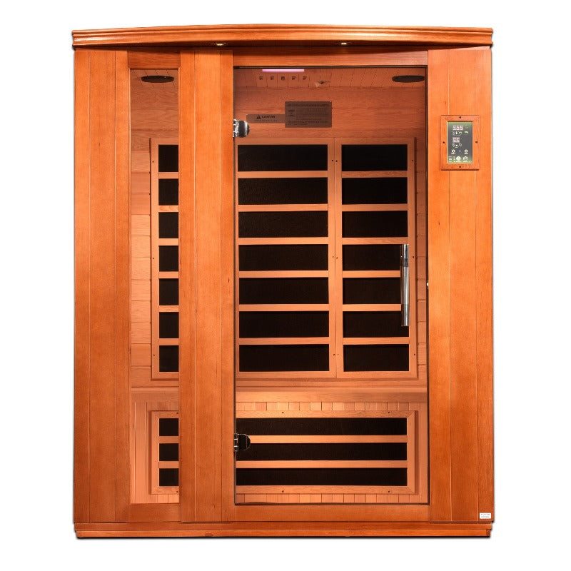Golden Designs Dynamic “Lugano Elite” 3-Person Ultra Low EMF FAR Infrared Sauna (DYN-6336-02 Elite)