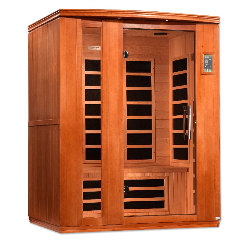 Golden Designs Dynamic “Lugano Elite” 3-Person Ultra Low EMF FAR Infrared Sauna (DYN-6336-02 Elite)
