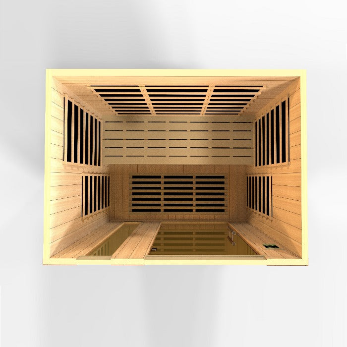 Golden Designs Dynamic “Lugano Elite” 3-Person Ultra Low EMF FAR Infrared Sauna (DYN-6336-02 Elite)