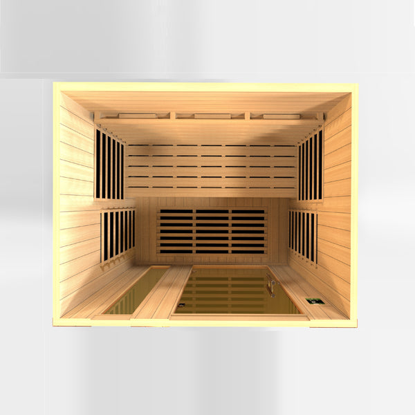 Golden Designs Dynamic Lugano 3-Person Full Spectrum Infrared Sauna (DYN-6336-03 FS)
