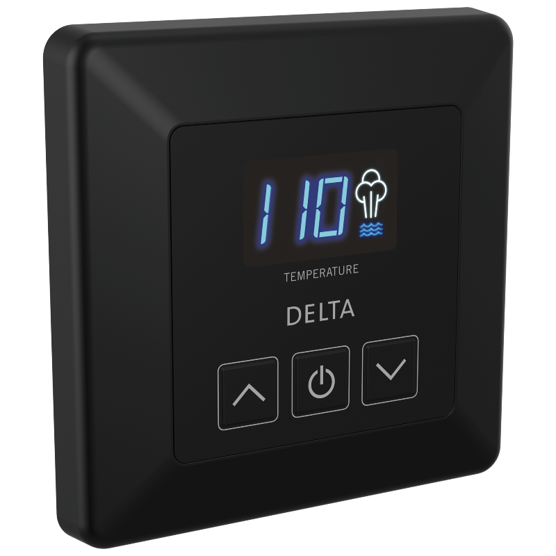 Delta Steam Shower Controls Matte Black Delta SimpleSteam Square Control