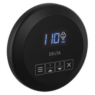 Delta Steam Shower Controls Matte Black Delta SteamScape Classic Round Steam Control