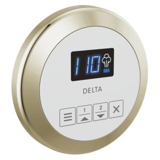 Delta Steam Shower Controls Lumicoat Polished Nickel Delta SteamScape Classic Round Steam Control